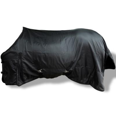 vidaXL Fleece deken dubbellaags 135 cm zwart