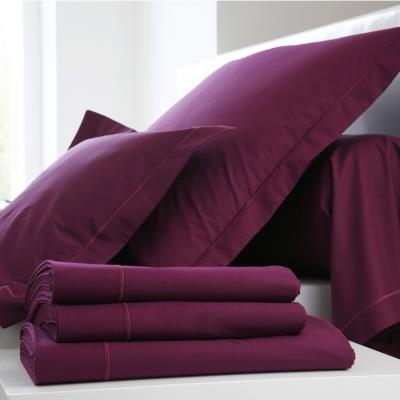 Housse de couette Percale Easy BLANC DES VOSGES 240 x 220 cm Cyclamen