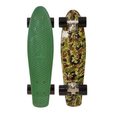 PRINT SERIES par Ridge: Retro Style complètes Mini Cruiser Skateboard avec ABEC-7 roulements 22 x 6 (55cm x 15cm) avec des prints fraiches sur le pont