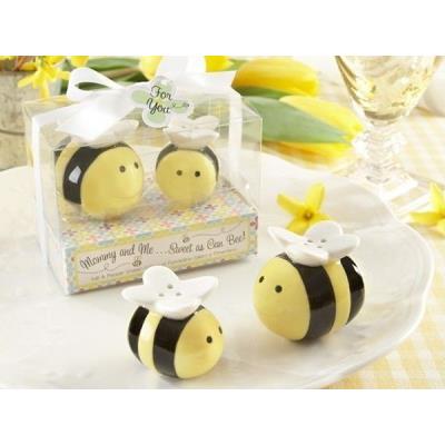 Duo sel et poivre en forme d'abeilles en céramique deco maison ustensile cuisine