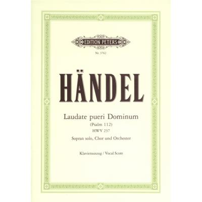 Partitions classique EDITION PETERS HANDEL GEORGE FRIEDERICH - PSALM 112: LAUDATE PUERI DOMINUM  - MIXED CHOIR (PAR 10 MINIMUM) Choeur et ensemble vocal