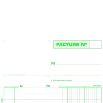 Manifold Exacompta 50 feuillets Factures 21x14,8cm Dupli