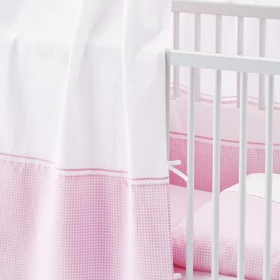 Ciel pour lits de bébé Vichy rose - Pinolino