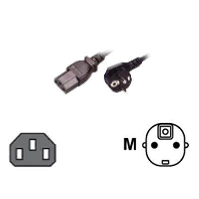 Mcl Samar Noir Mcl - Câble D'alimentation - Power Cee 7/7 (M) Pour Power Iec 60320 C13 - 5 M