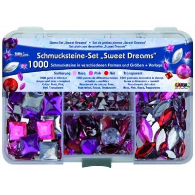 Kreul set de pierres décoratives hobby line sweet dreams1000 pierres décoratives 49643