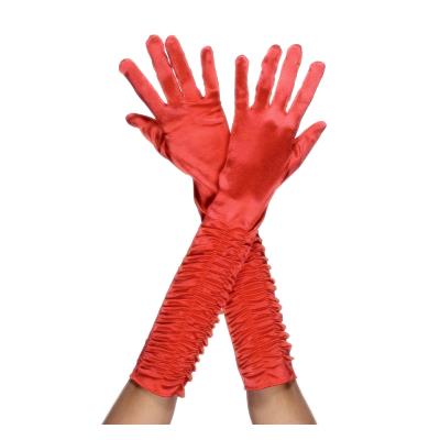Gants Satin 46Cm Rouge