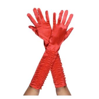 Gants Satin 46Cm Rouge - 1