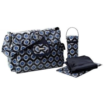 Kalencom elite sac à langer motif médaillon bleu marine