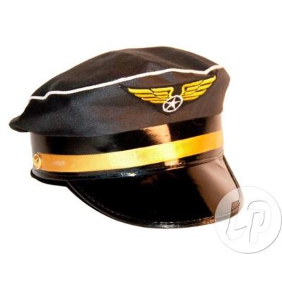 casquette pilote noir & or