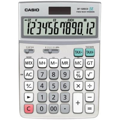 Casio DF-120ECO-W-EH Calculatrice de Poche Gris