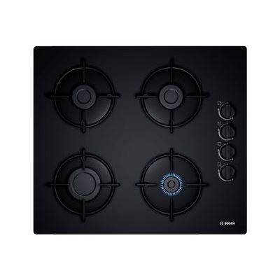 Bosch Serie 2 POP6B6B10 table de cuisson au gaz - noir - verre trempé
