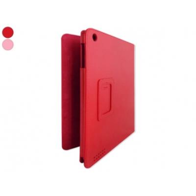 Protection iPad 1/2/3 en cuir avec aimant de fermeture rouge pochette etui housse tablette