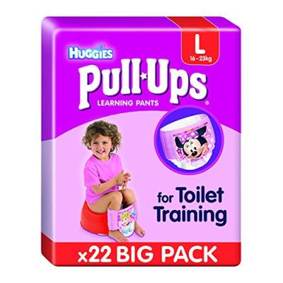 Huggies pull-ups 22 couches culottes d'apprentissage filles taille 6/l - lot de 2