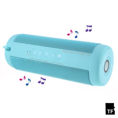 Enceinte Bluetooth T2 LED Micro SD Radio FM - Bleue