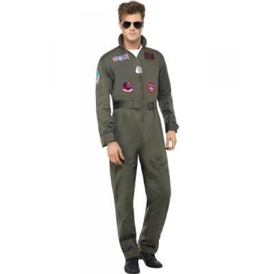 SMIFFYS Costume aviateur Top Gun deluxe pour homme - M