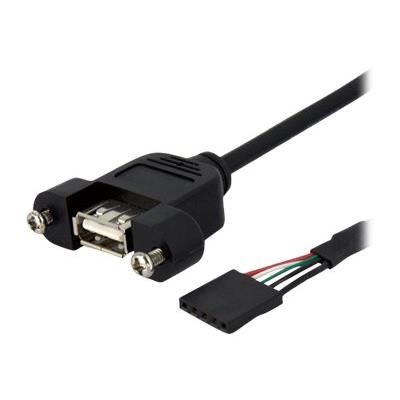 StarTech.com 1 ft Panel Mount USB A to Motherboard Header Cable F/F - interne naar externe USB-kabel - 30 cm
