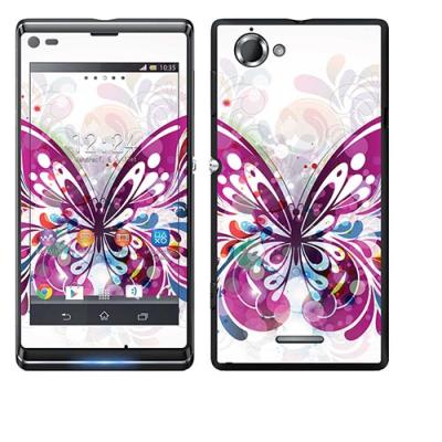 SKIN STICKERS POUR SONY XPERIA L (STICKER : PAPILLON VECTORIEL)