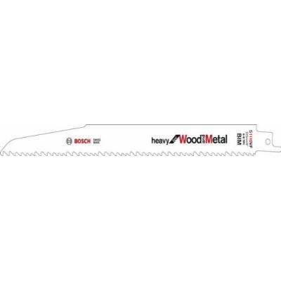 Bosch 2608657610 Lame De Scie Sabre S 1110 Vf Heavy For Wood And Metal S 1110 Vf Bim, Denture Vario Spéciale pour Bois Bois avec