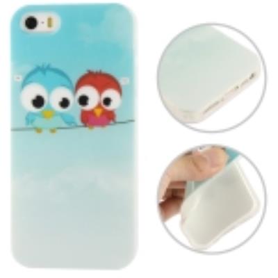Iphone 5 / 5S : Coque Housse en Silicone Gel (TPU)  Oiseaux sur un Fil
