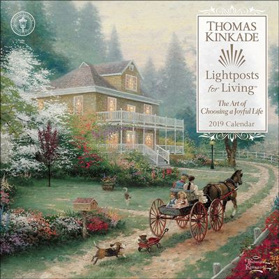 Thomas Kinkade Lightposts for Living Calendrier 2019 carré 30 x 30 cm