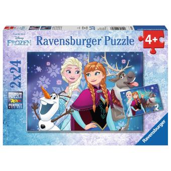 Puzzle 24 Pièces : 2 Puzzles - La Reine des Neiges, Ravensburger - Puzzle -  Achat & prix