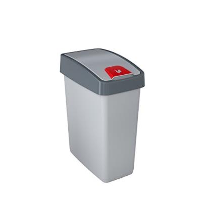 Keeeper 1060416000000 poubelle, plastique, argent, 39,5 x 24 cm
