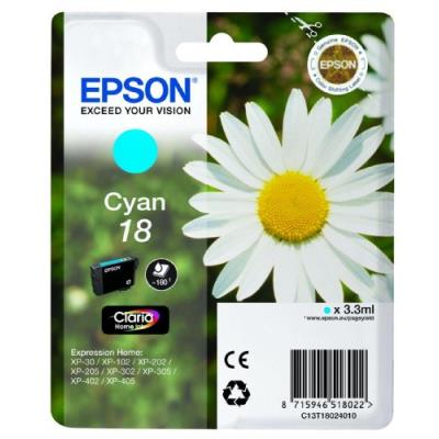 Epson Pâquerette 18 T1802 Cartouche d'encre Cyan
