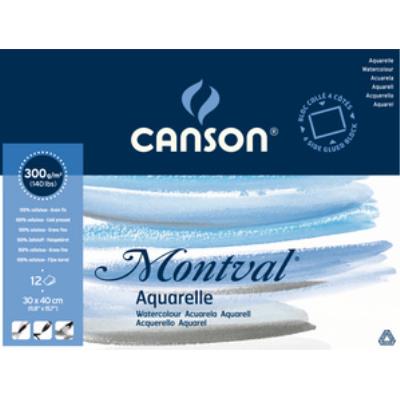 CANSON Bloc de papier aquarelle Montval , 190 x 240 mm