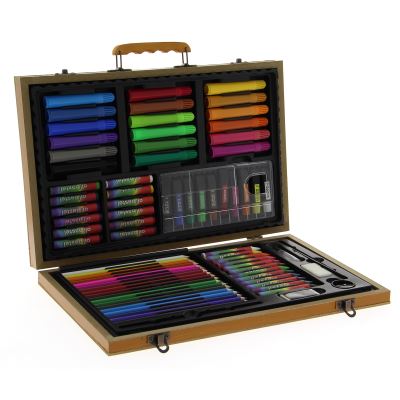 Mallette Dessin/peinture Bois 77pcs - Marron Akor Marron, Akor, Marron