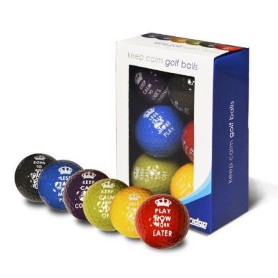 Longridge lot de 6 balles de golf keep calm multicolore