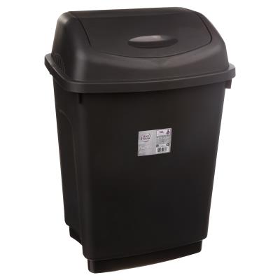 Poubelle rectangulaire - Noir - 50 L
