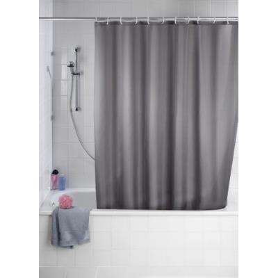Wenko 20044100 rideau de douche en textile gris anti moisissure 180x200 cm