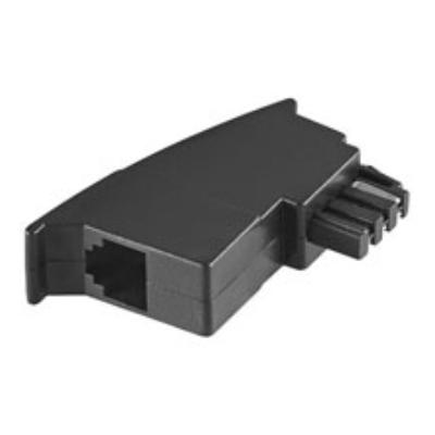 Wentronic adaptateur tae fiche f vers prise rj11 6p4c noir