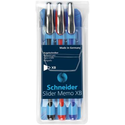 Pochette de 3 Slider Memo XB noir, rouge, bleu vert