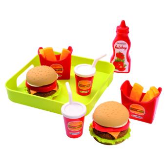 Jeu d'imitation Ecoiffier Plateau Hamburger 19,5 cm