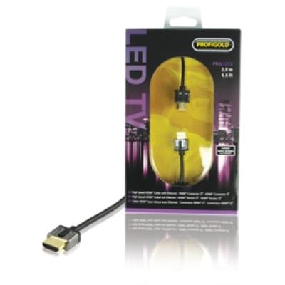 High speed hdmi cable with ethernet hdmi connector - hdmi connector 1.00 m black profigold prol1211
