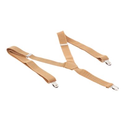 Bretelles larges en Y à 3 clips - coloris beige