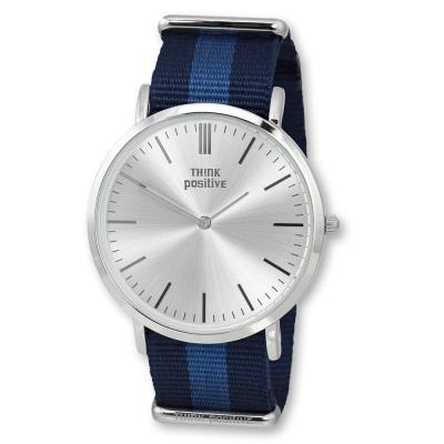 Think positive Montre femme homme Classic analogique Quartz textile UTP3055B