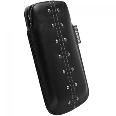 Krusell Kalix Mobile Pouch Medium - Etui voor mobiele telefoon - leer - zwart