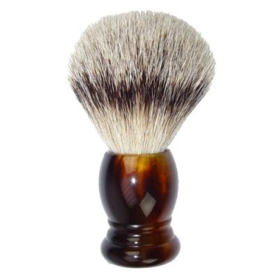 FANTASIA - 84017 - BLAIREAU - POILS ARGENTÉS - MANCHE PLASTIQUE - IMITATION ÉCAILLE - HAUTEUR: 5 CM, Ø 21.5 MM