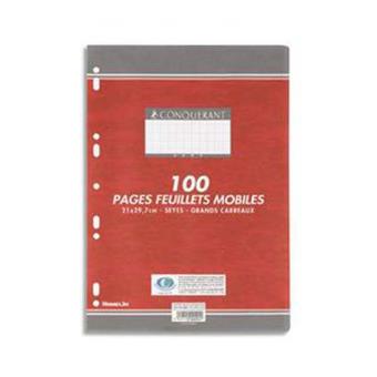 OXFORD Lot de 400 Pages Copies Doubles Grands Carreaux Seyes Format A4  (21x29,7cm) Perforees