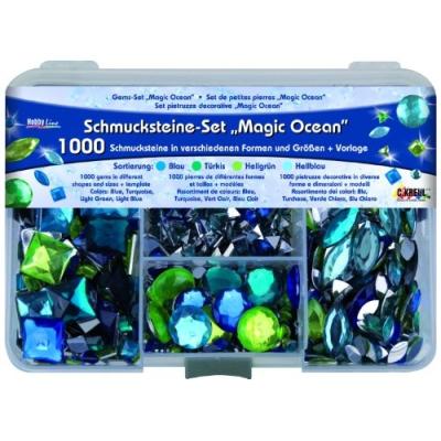 Kreul set de pierres décoratives hobby line magic ocean1000 pierres décoratives 49644