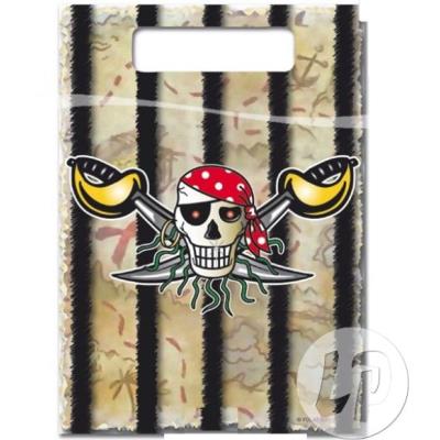 red pirate lot de 8 sachets 26x18cm