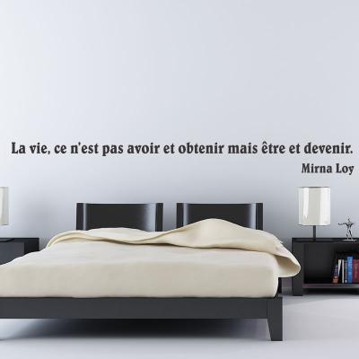 Pick and Stick Sticker Mural La vie - 25 x 55 cm, Noir