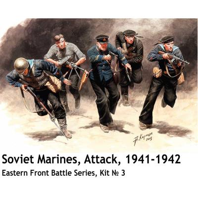 Figurines 2ème guerre mondiale : les marins soviétiques attaquent 1941-1942 master box