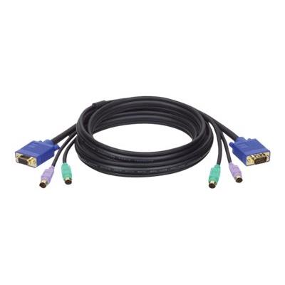 Tripp Lite 10ft PS/2 Cable Kit for B007-008 KVM Switch 3-in-1 Kit 10' - toetsenbord / video / muis (TVM) kabel - 3 m