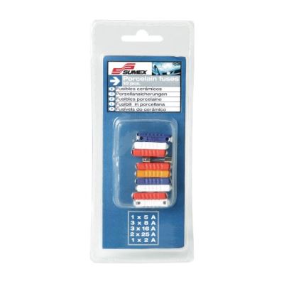 Sumex 3505124 Blister de 10 Fusibles Céramique Ampérage Variable