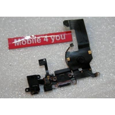 Microspareparts mobile phone jack&dock connector flex iphone 5 black, mspp5010