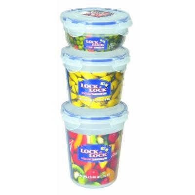 LOCK & LOCK HPL313S3 LOT DE BOÎTES RONDES MULTIFONCTION