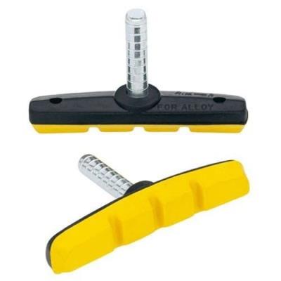 Point 32004401 patin pour frein v pour jantes alu noir jaune lot de 2